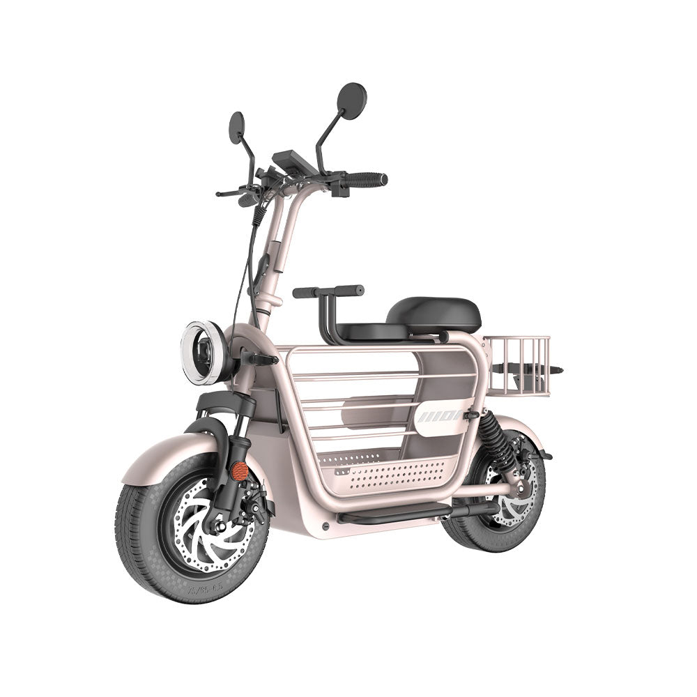 YIDI DDD15A 500W 48V 15Ah/20/25Ah 11-inch Lithium Battery Foldable White&Pink High Carbon Steel Electric Scooter Drum Brake