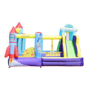GAMEON Space Rocket Theme Bounce House PVC Inflatable Castle with Blower for Kids Outdoor Fun Playland