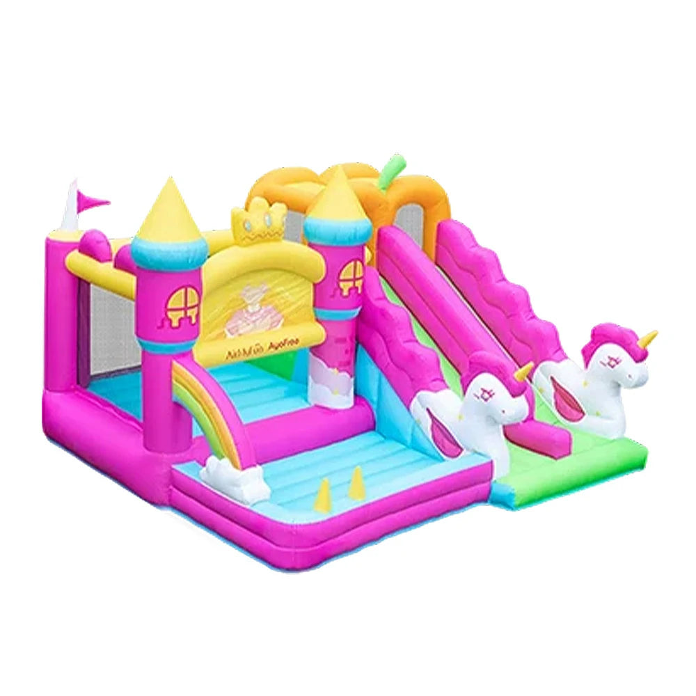 GAMEON Princess Castle Theme Bounce House PVC Inflatable Playland with Blower for Kids Outdoor Fun