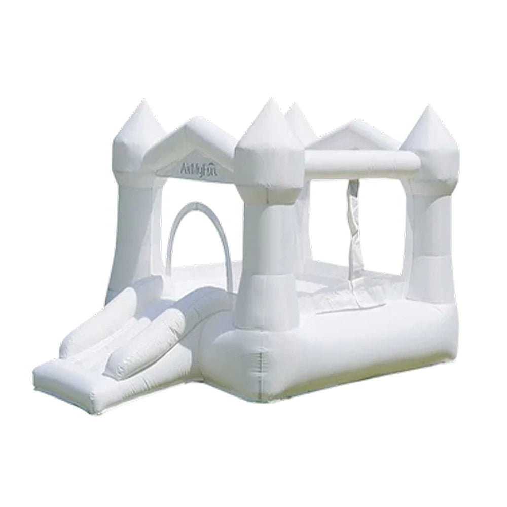 GAMEON Rocket Theme Bounce House PVC Inflatable Castle with Blower for Kids Outdoor Fun Playland - White