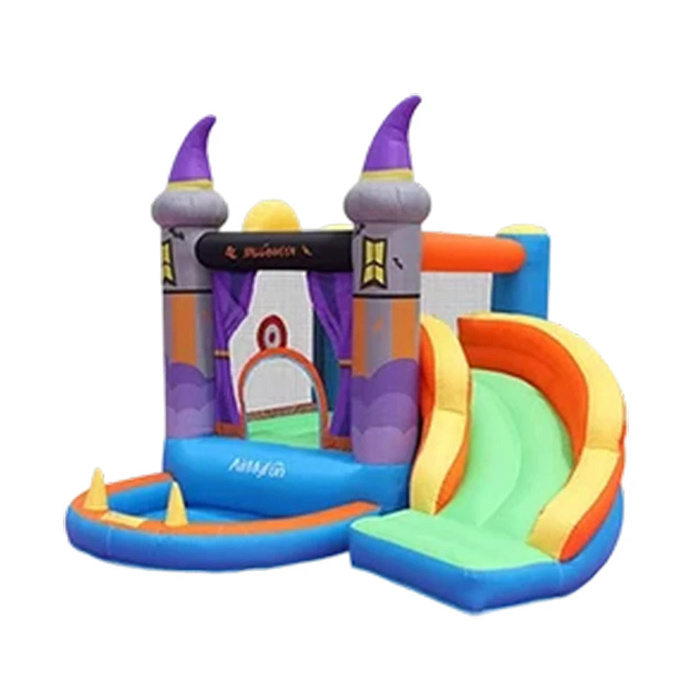 GAMEON Halloween Castle Theme PVC Inflatable Bounce House with Blower - Spooky Multi-Color Design