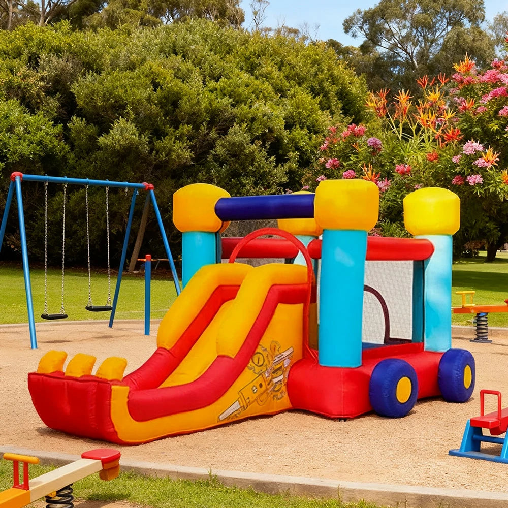 GAMEON Digger Excavator Theme Inflatable Bounce Castle PVC Design with Blower