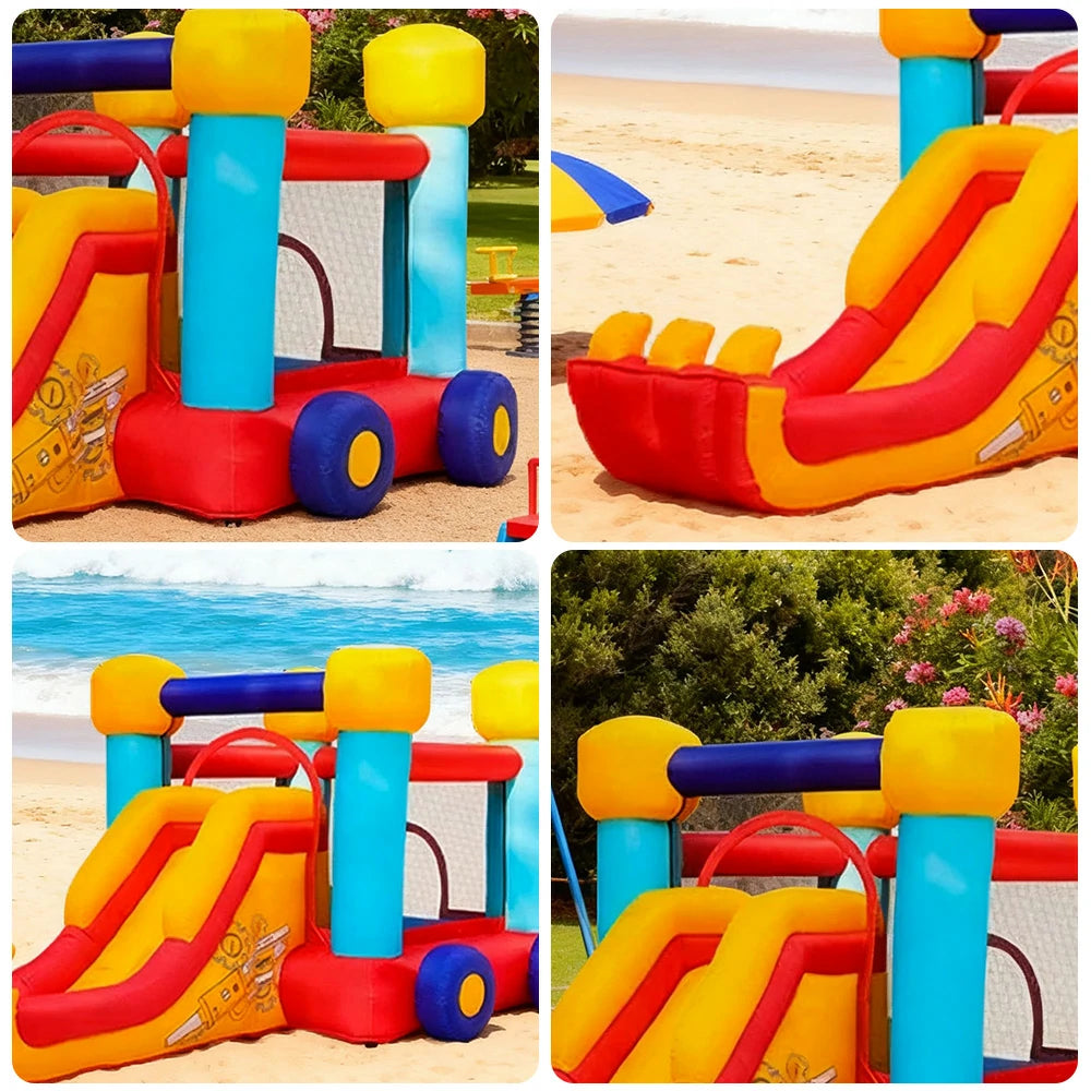 GAMEON Digger Excavator Theme Inflatable Bounce Castle PVC Design with Blower