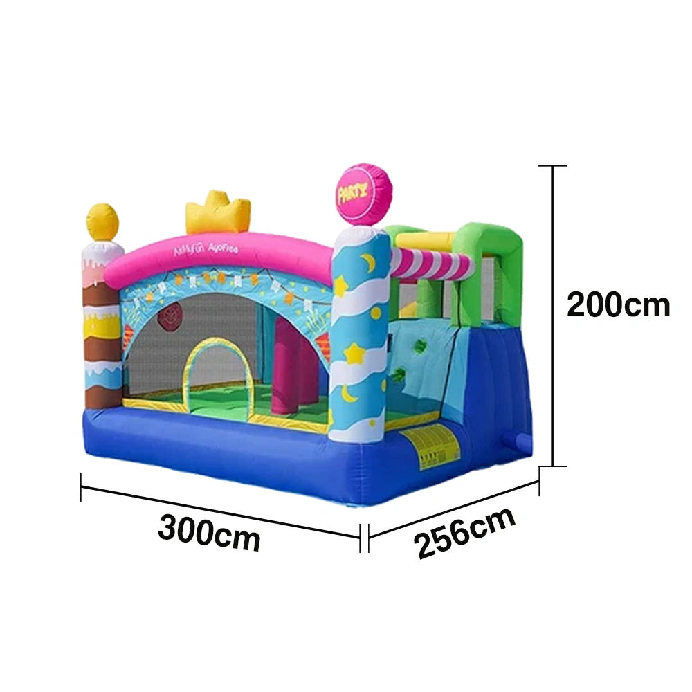 GAMEON Birthday Party Inflatable Bounce Castle PVC Build with Blower - Colorful Celebration Style