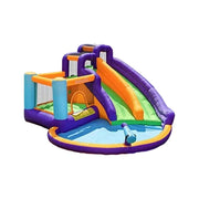 GAMEON Water Spray Slide Inflatable Bounce Castle PVC Build with Blower - Multi-Color Splash Design