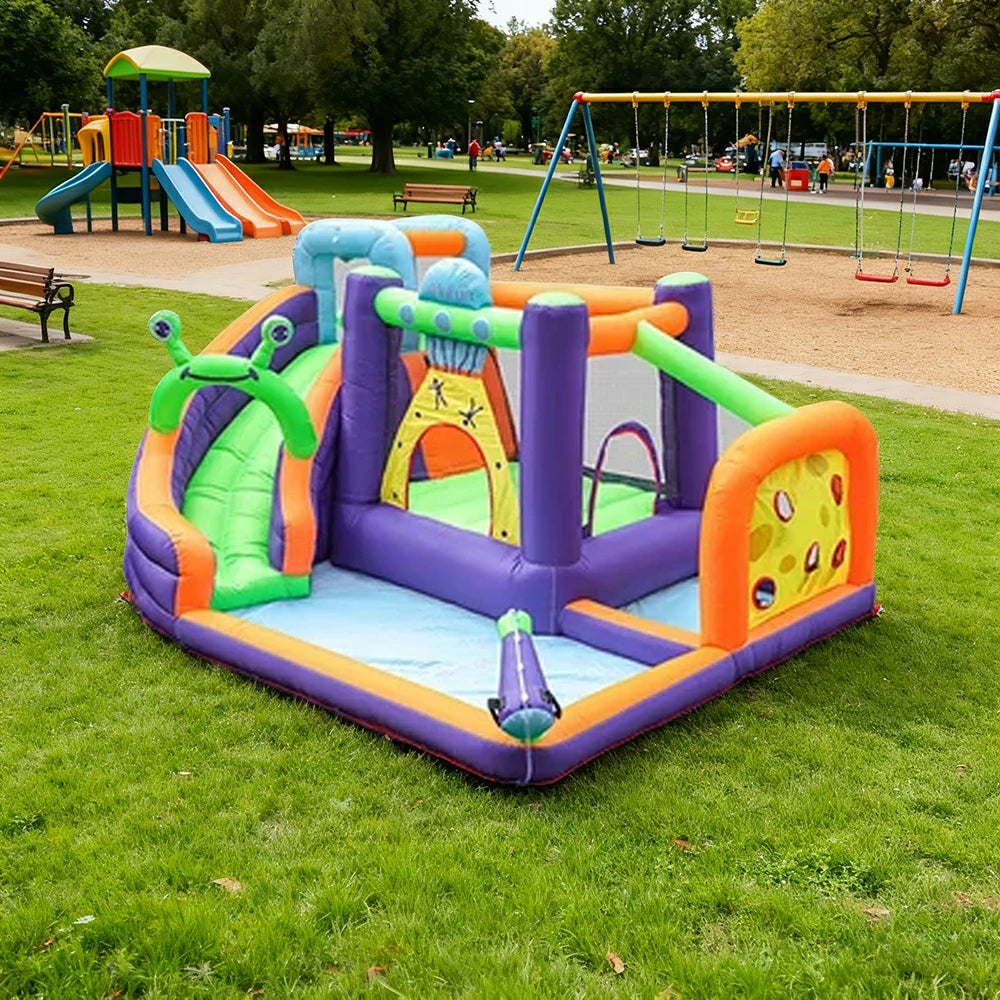 GAMEON Space Theme Inflatable Bounce Castle PVC Build with Blower - Galaxy Style Design