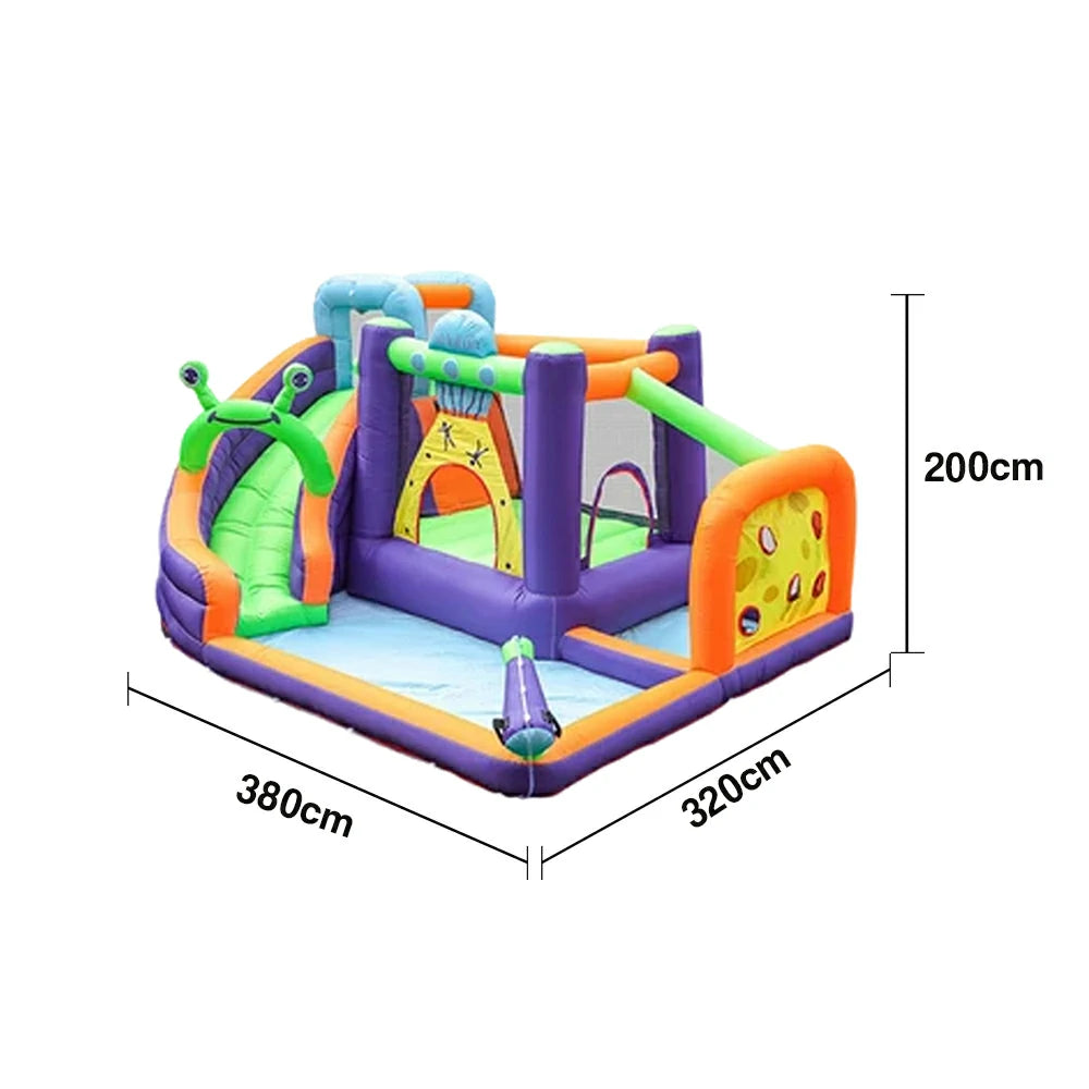 GAMEON Space Theme Inflatable Bounce Castle PVC Build with Blower - Galaxy Style Design