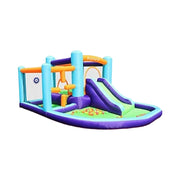 GAMEON Cross Obstacle Slide Inflatable Bounce Castle PVC Build with Blower - Multi-Activity Design