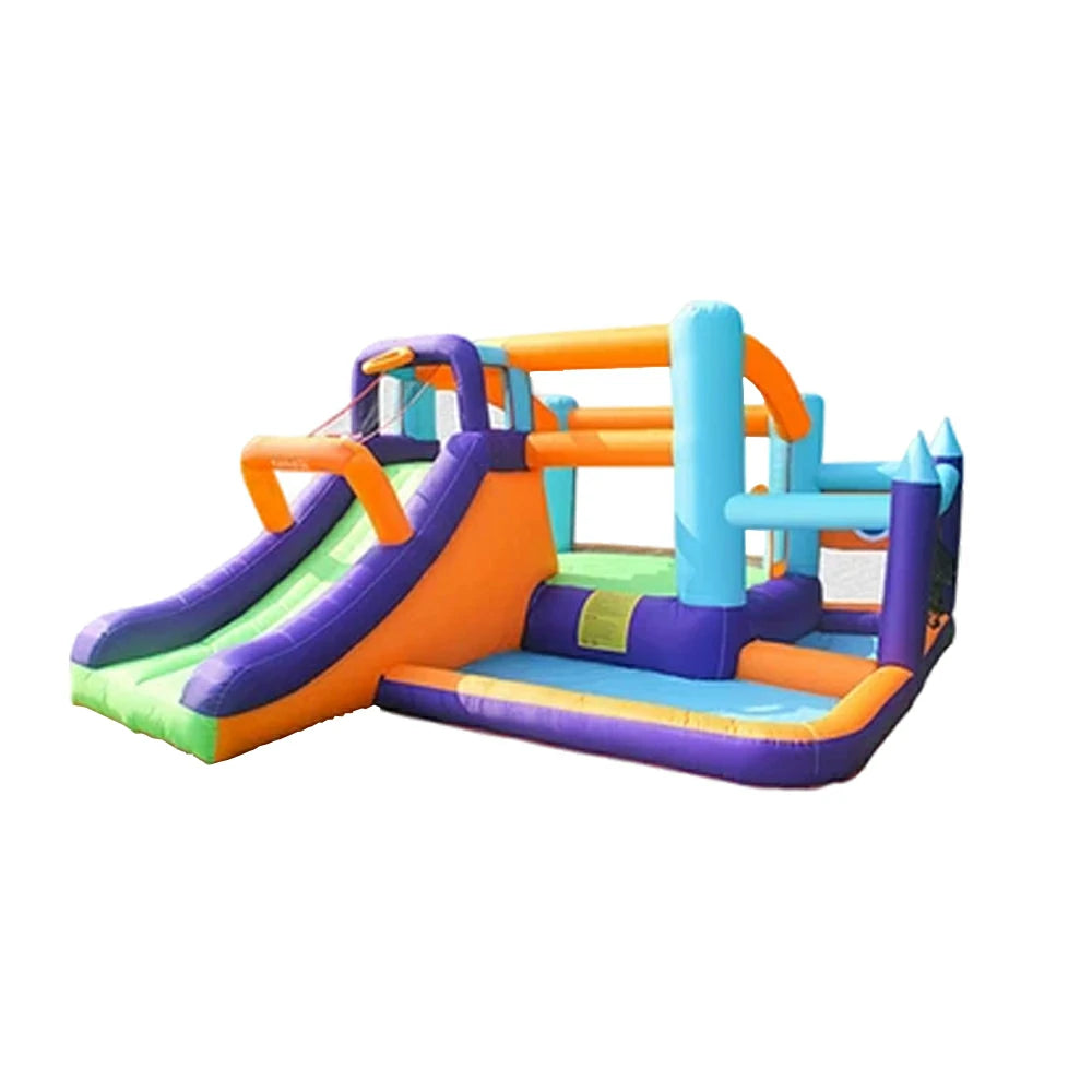 GAMEON Basketball Slide Inflatable Bounce Castle PVC Build with Blower - Multi-Play Sports Design