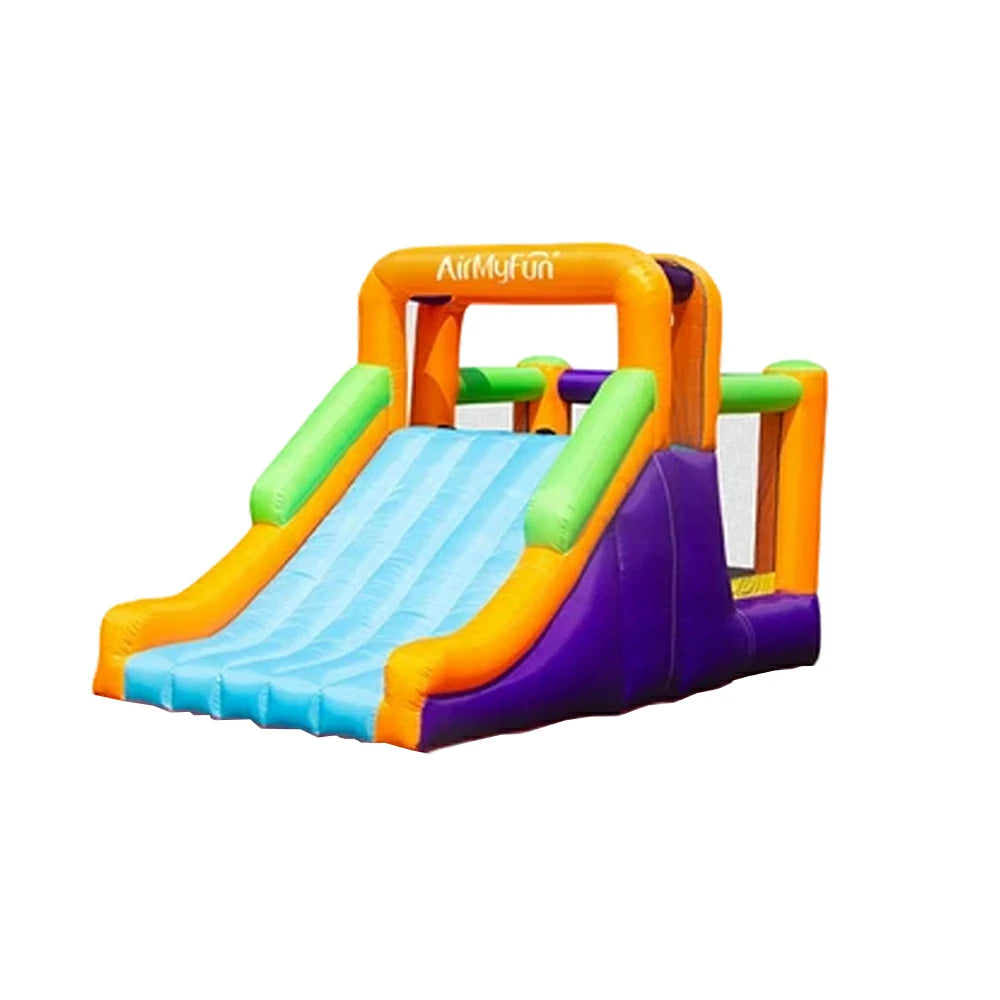 GAMEON Large Bounce & Slide Inflatable Castle PVC Build with Blower - Colorful Multi-Play Design