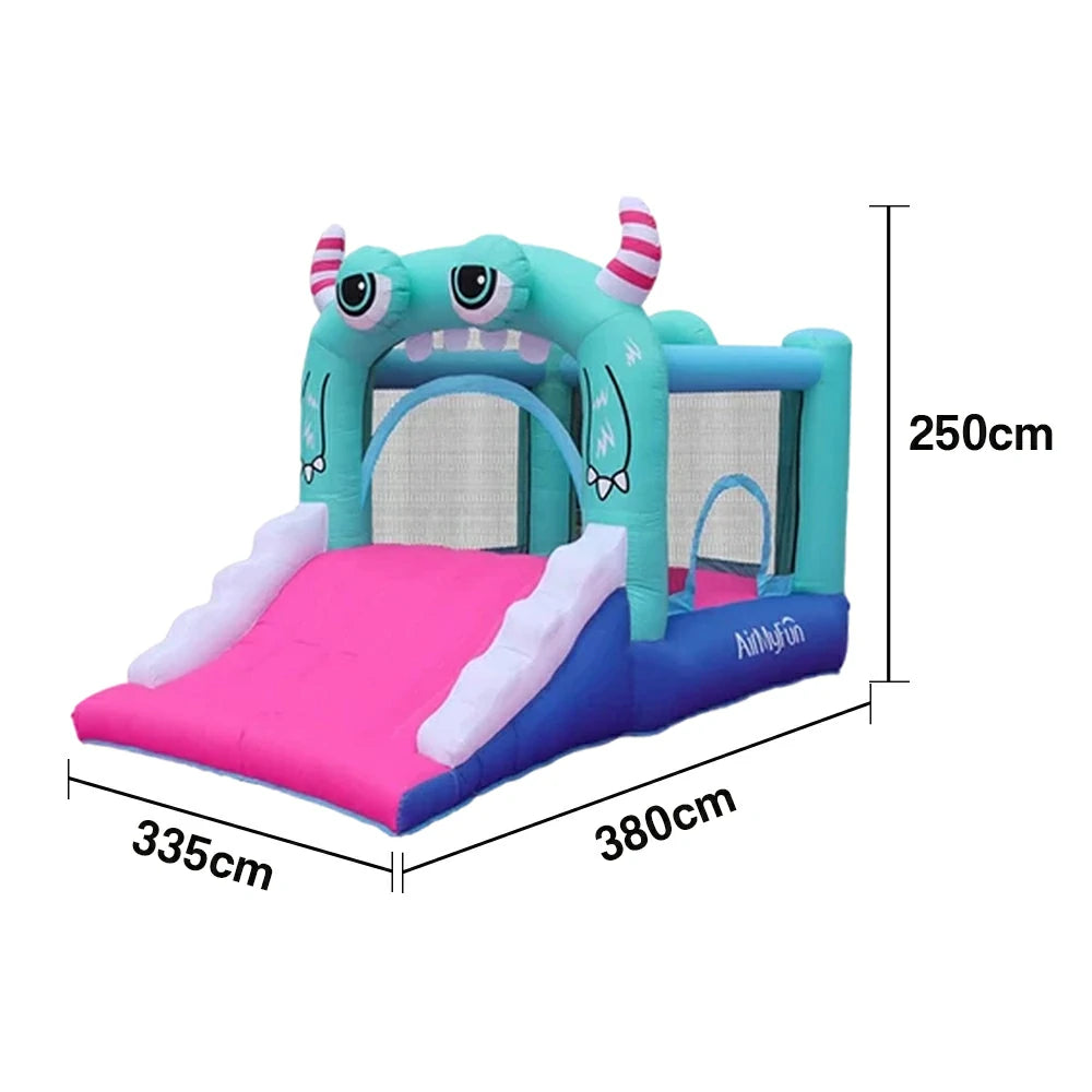 GAMEON Monster Theme Inflatable Bounce Castle PVC Build with Blower - Cute Creature Style