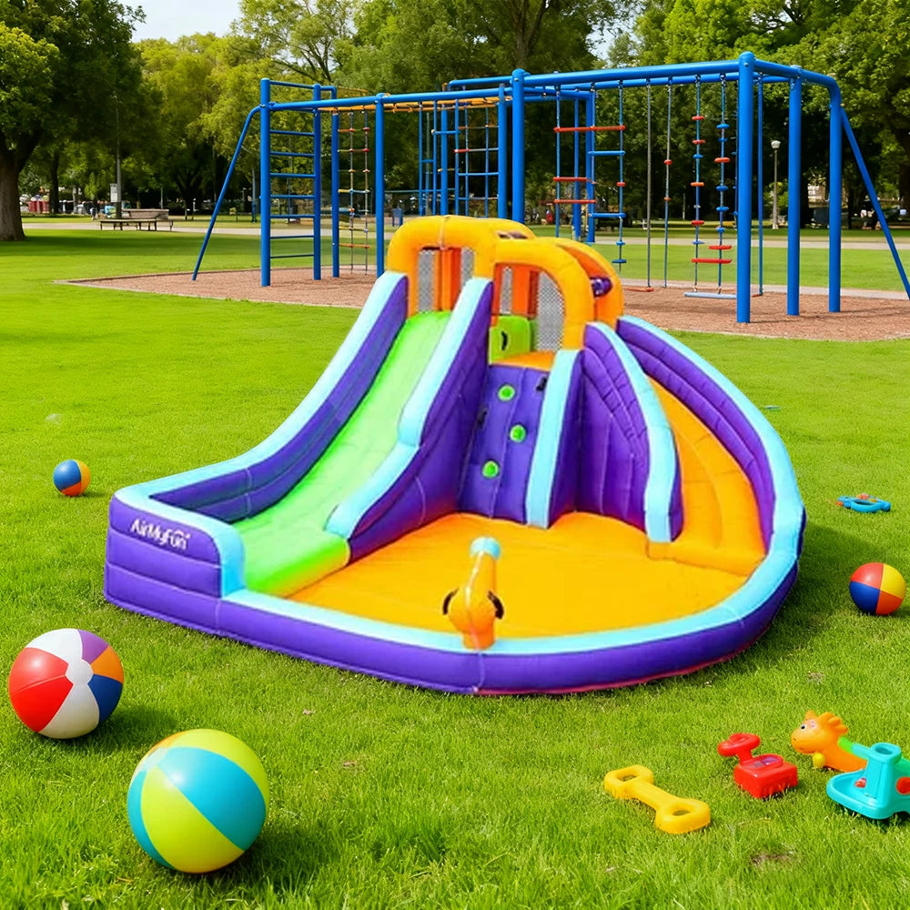 GAMEON Dual Slide Inflatable Bounce Castle PVC Build with Blower - Vibrant Adventure Style