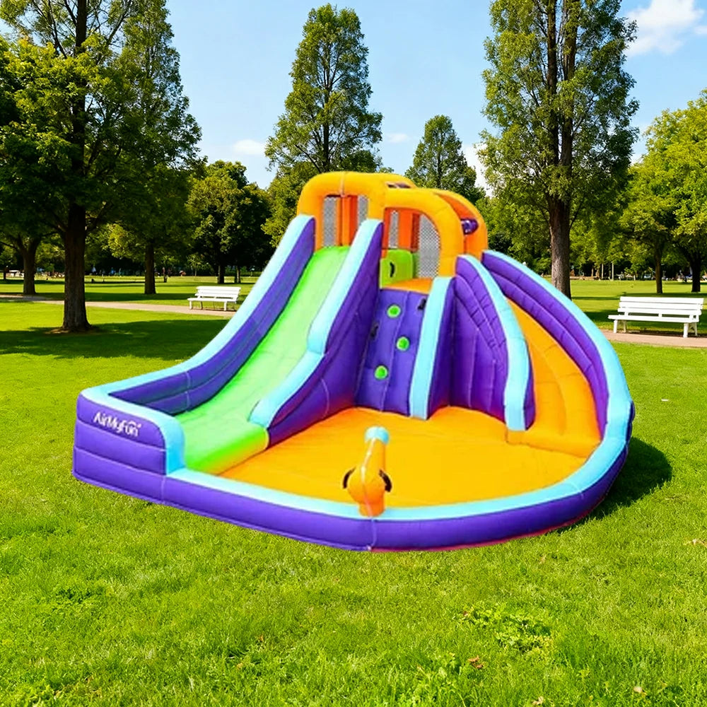 GAMEON Dual Slide Inflatable Bounce Castle PVC Build with Blower - Vibrant Adventure Style