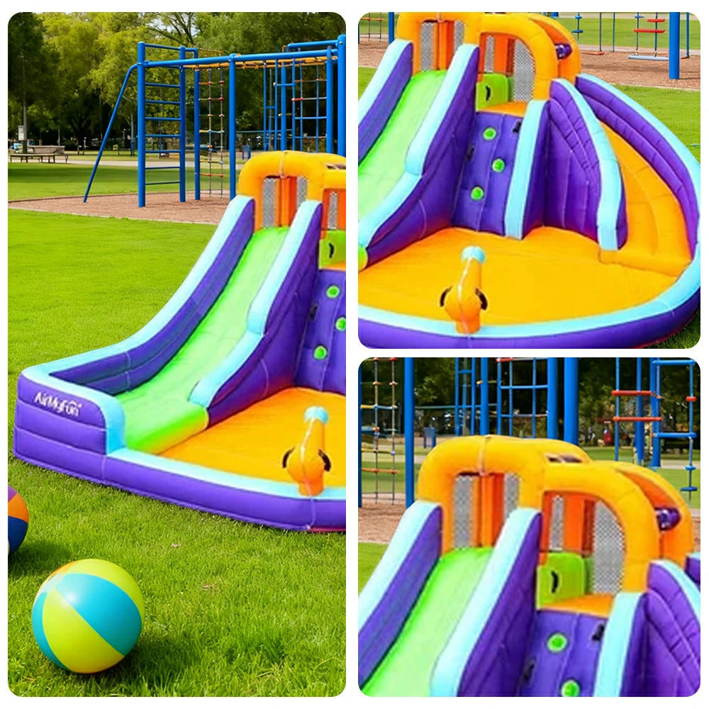 GAMEON Dual Slide Inflatable Bounce Castle PVC Build with Blower - Vibrant Adventure Style