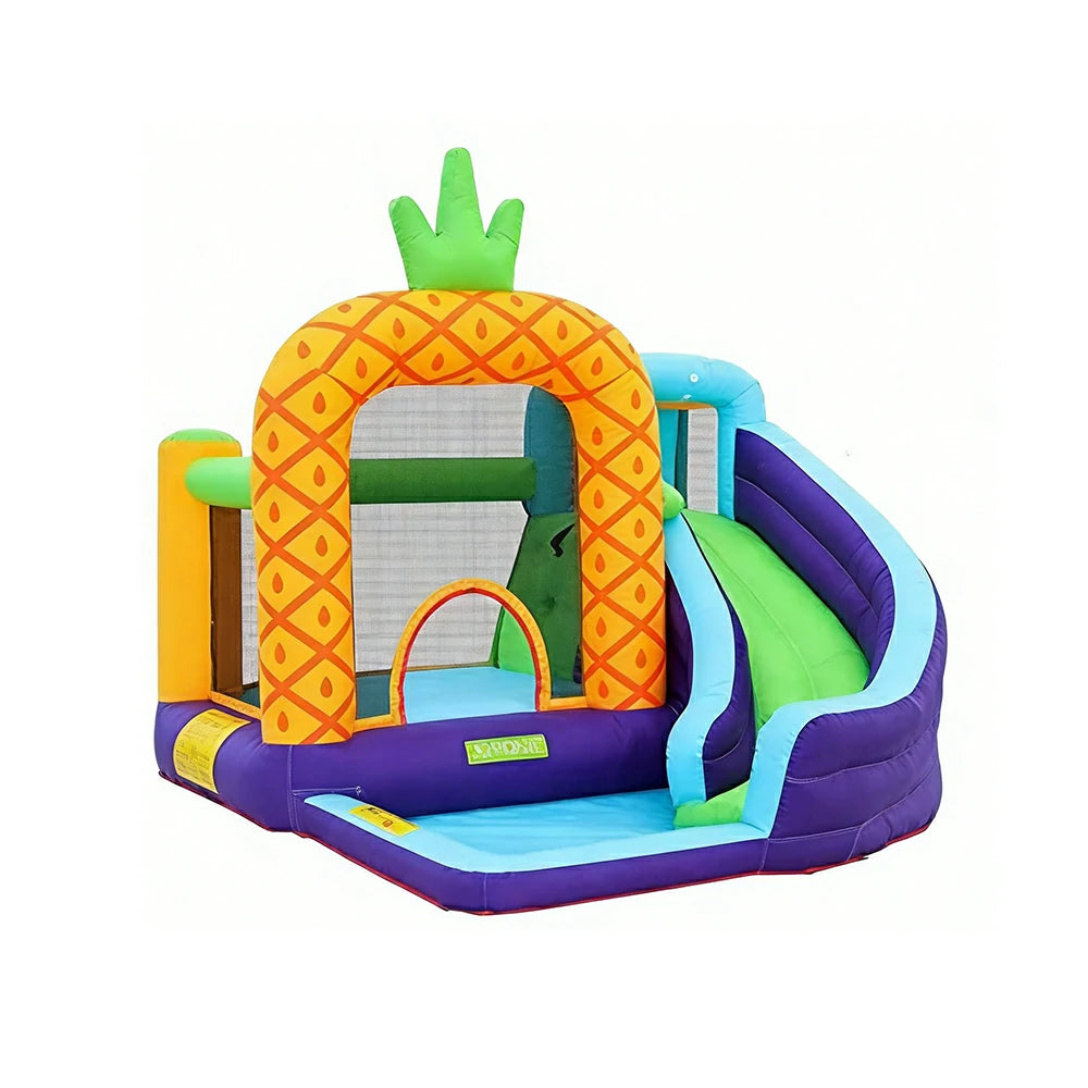 GAMEON Pineapple Theme Inflatable Bounce Castle PVC Build with Blower - Tropical Fun Style