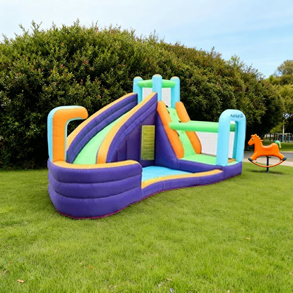 GAMEON Slide Water Spray Inflatable Bounce Castle PVC Build with Blower - Aqua Glide Style