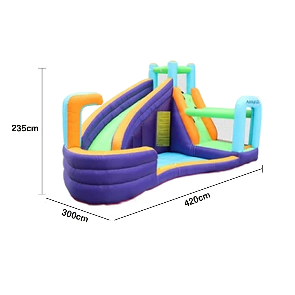GAMEON Slide Water Spray Inflatable Bounce Castle PVC Build with Blower - Aqua Glide Style