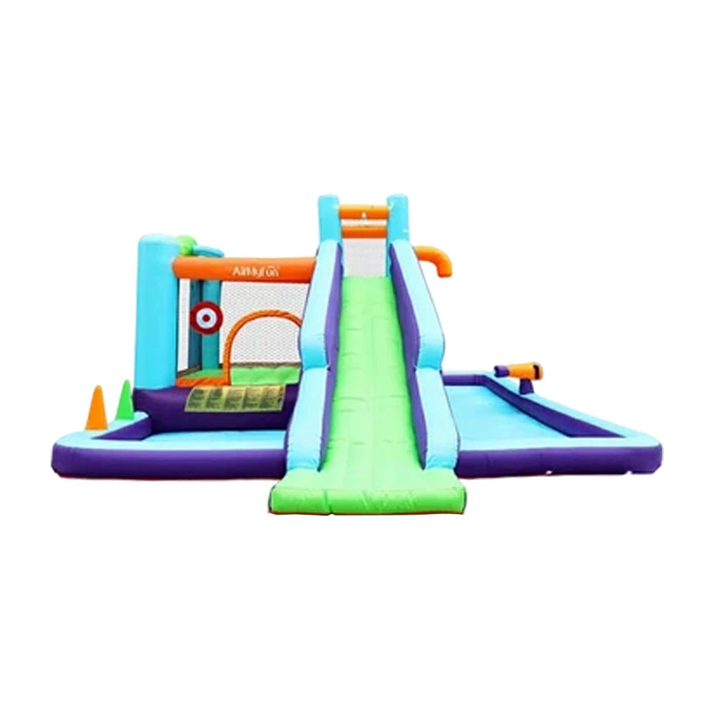 GAMEON Water Slide Splash Inflatable Bounce Castle PVC Build with Blower - Hydro Slide Style