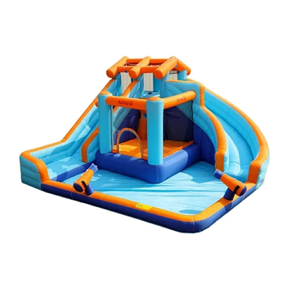 GAMEON Dual Slide Water Spray Inflatable Bounce Castle PVC Build with Blower - Twin Splash Style