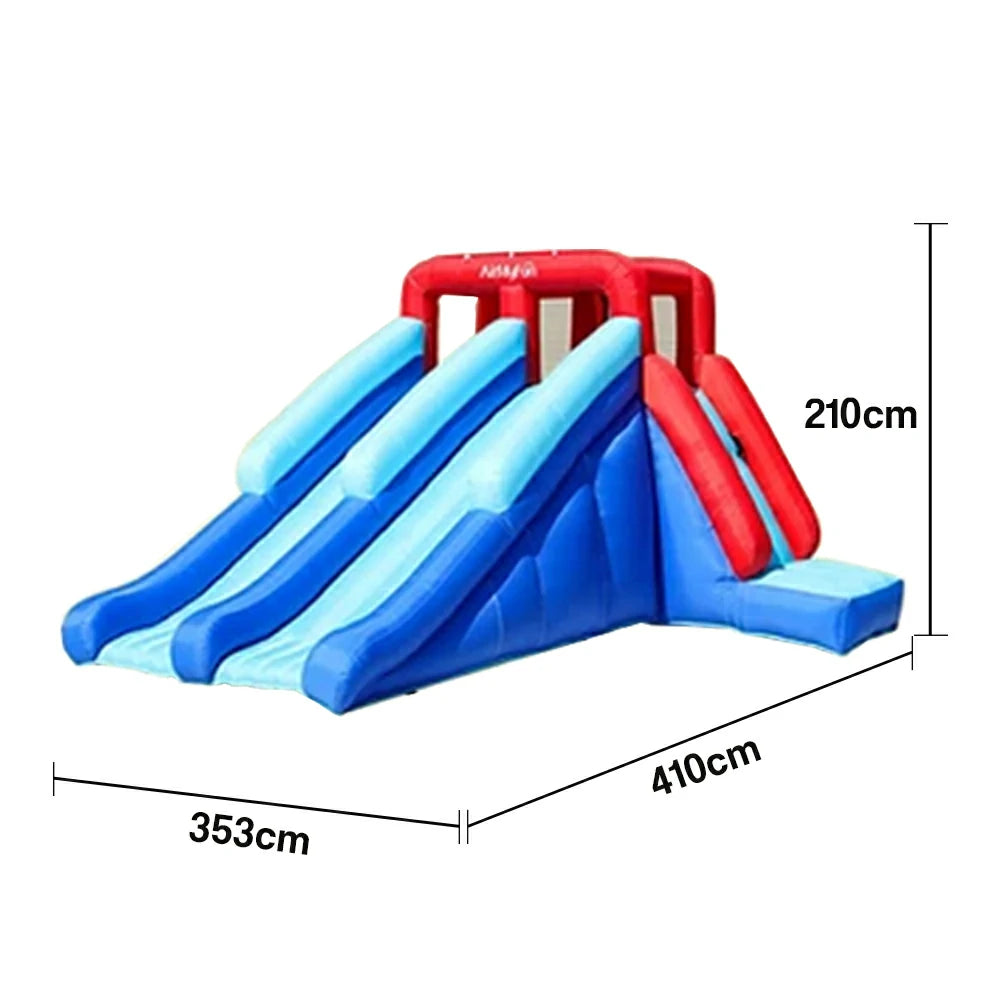 GAMEON Water Slide Inflatable Bounce Castle PVC Build with Blower - Triple Glide Style
