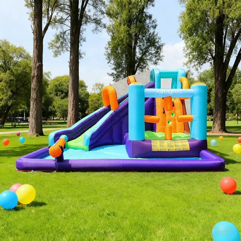 GAMEON Water Spray Inflatable Bounce Castle PVC Build with Blower - Splash Tower Style