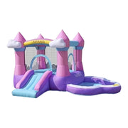 GAMEON Cloud Pink Inflatable Bounce Castle PVC Build with Blower - Dream Castle Style