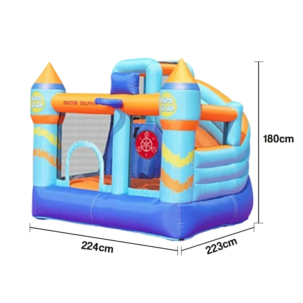 GAMEON Inflatable Bounce Castle - PVC Build with Blower, Kids Club Design, Home Use