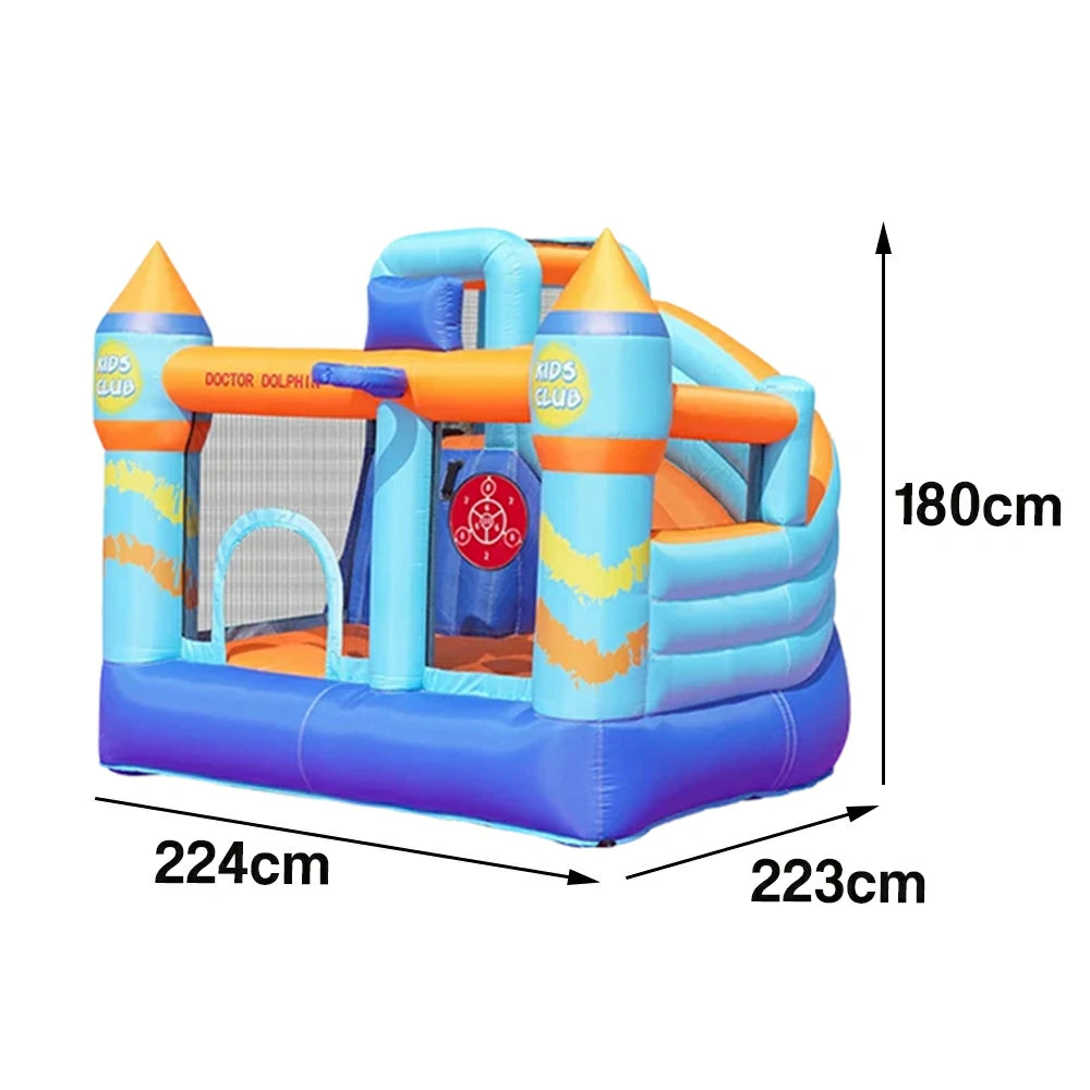 GAMEON Inflatable Bounce Castle - PVC Build with Blower, Kids Club Design, Home Use