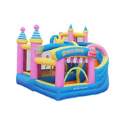 GAMEON Inflatable Bounce Castle - PVC Build with Blower, Birthday Party Theme with Cake and Gift Design