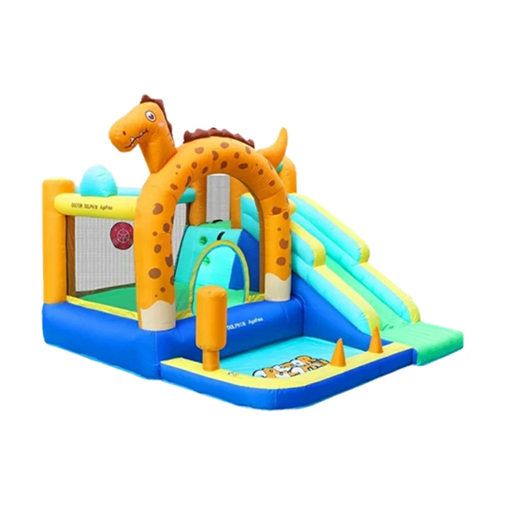 GAMEON Inflatable Bounce Castle - PVC Build with Blower, Dragon Castle Theme with Slide