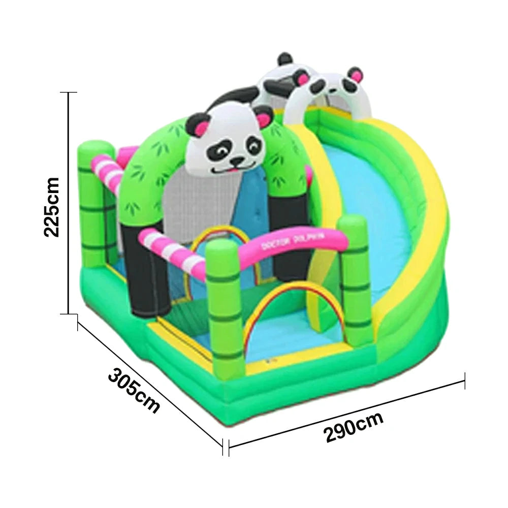 GAMEON Inflatable Bounce Castle - PVC Build with Blower, Panda Castle Theme with Slide