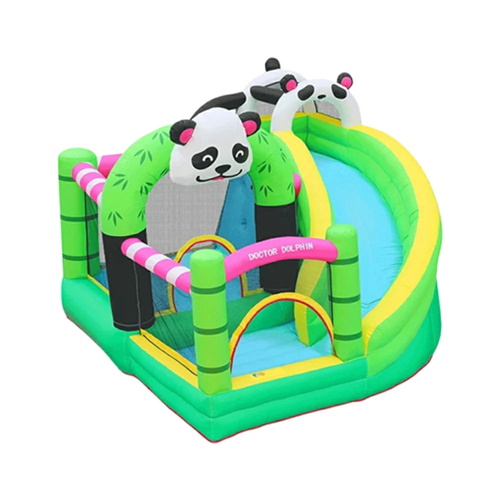 GAMEON Inflatable Bounce Castle - PVC Build with Blower, Panda Castle Theme with Slide