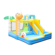 GAMEON Inflatable Bounce Castle - PVC Build with Blower, Dinosaur Castle Theme with Slide