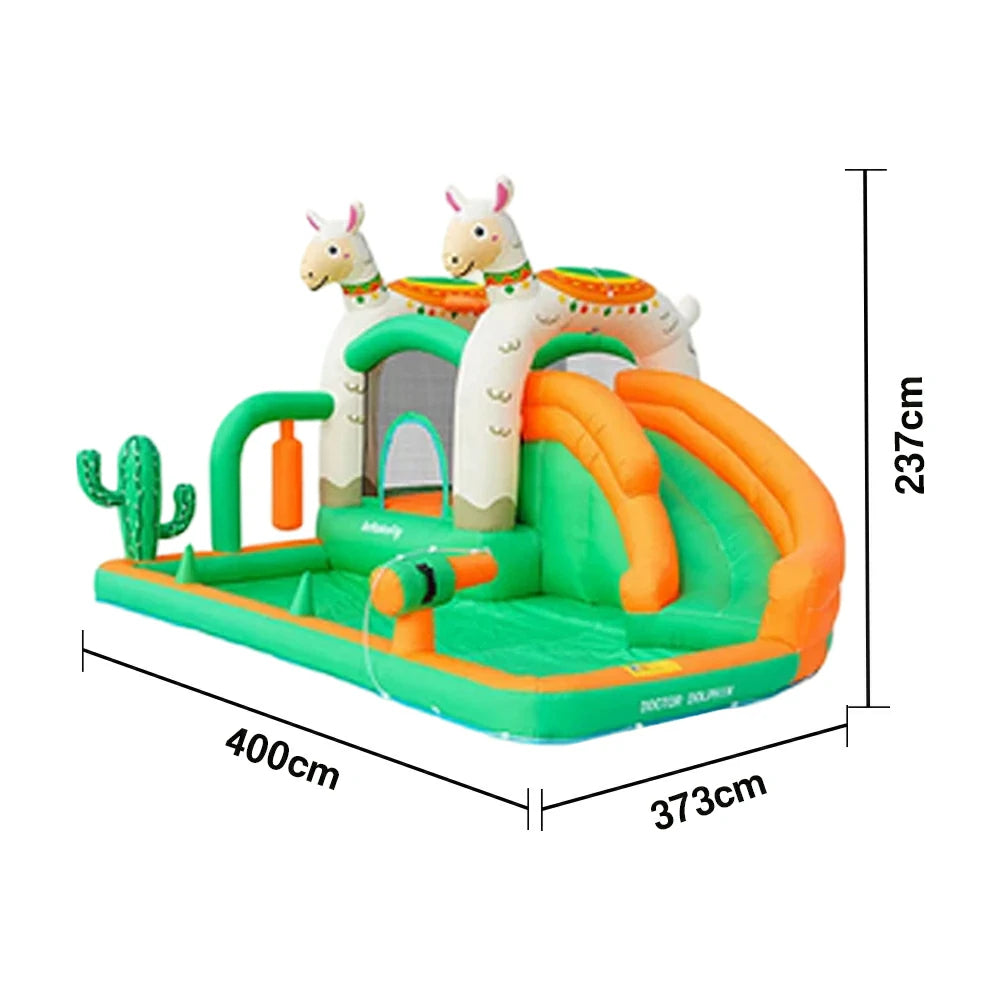 GAMEON Inflatable Bounce Castle PVC Build with Blower - Little Lamb Theme Castle Style