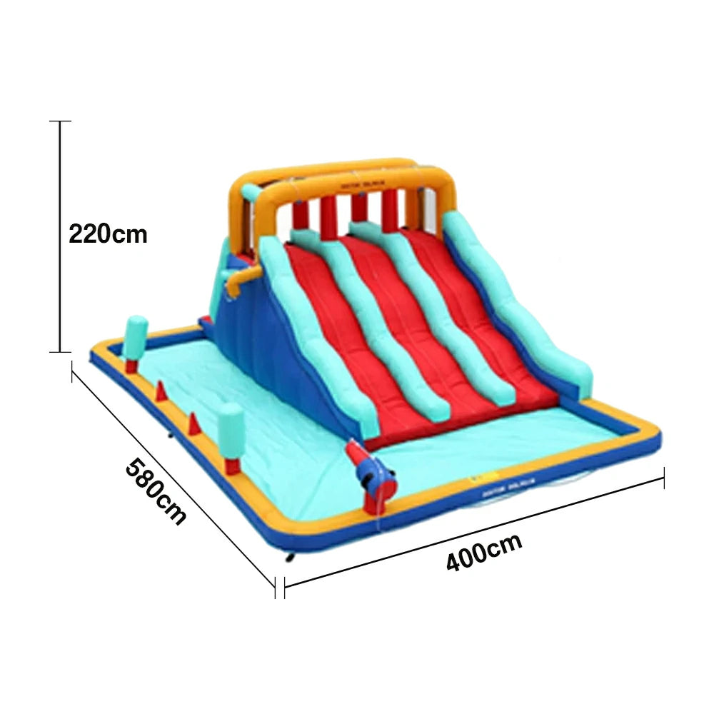 GAMEON Inflatable Bounce Castle PVC Build with Blower - Multi Slide Castle Style
