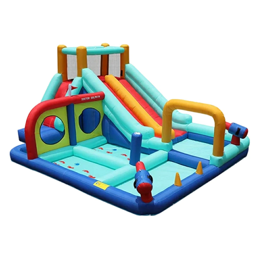 GAMEON Inflatable Bounce Castle PVC Build with Blower - Hole Castle Wet & Dry Combo Style