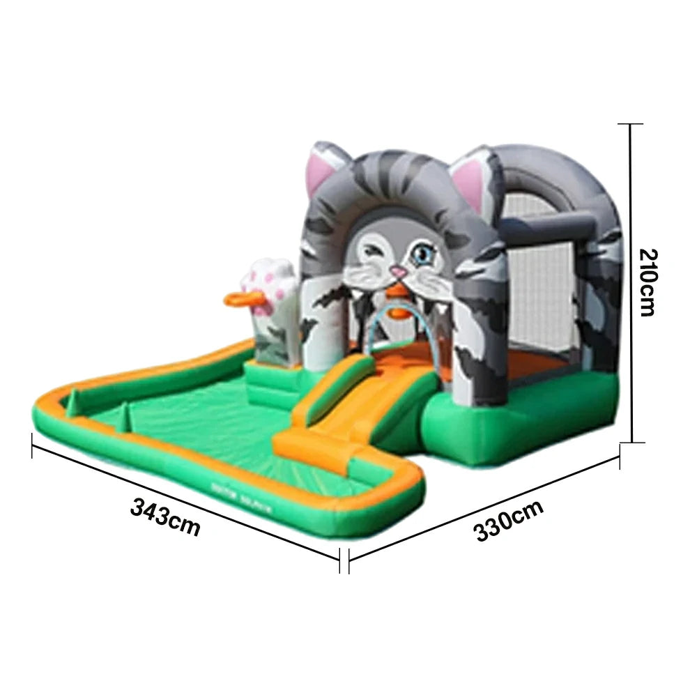 GAMEON Inflatable Bounce Castle PVC Build with Blower - Kitty Castle Theme Style