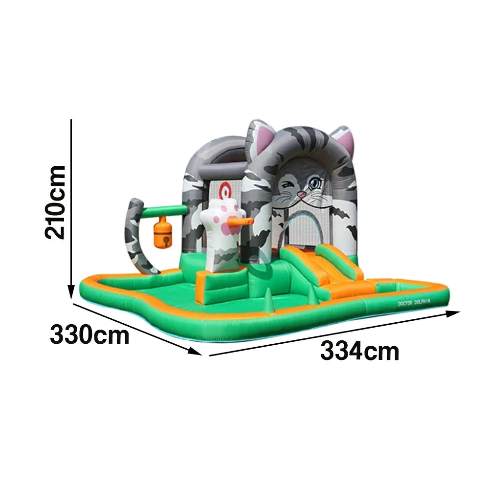 GAMEON Inflatable Bounce Castle PVC Build with Blower - Kitty Castle Theme Style