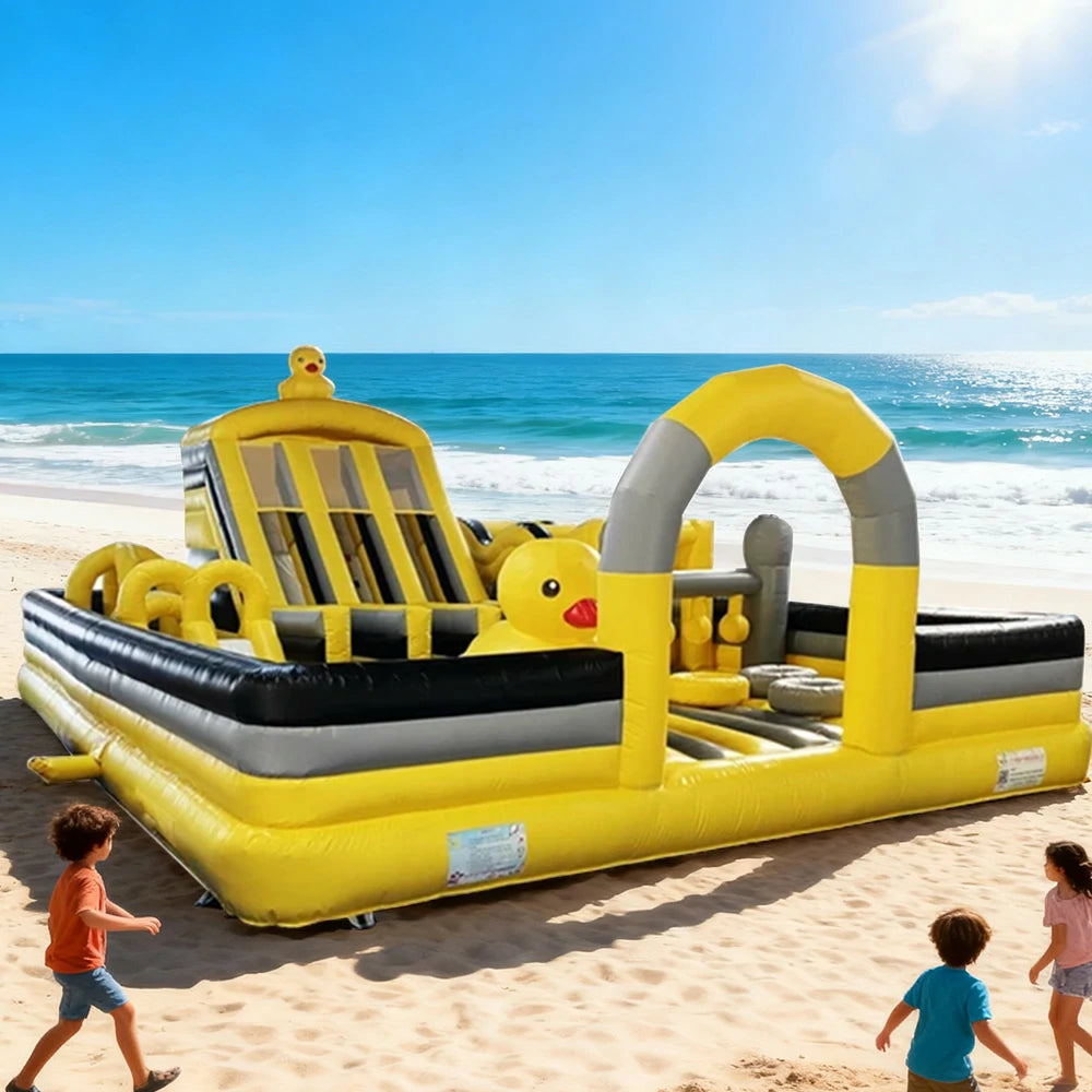 GAMEON Duck Theme Bounce House 8X10m PVC Inflatable Castle for Kids Outdoor Fun Bouncy Playland