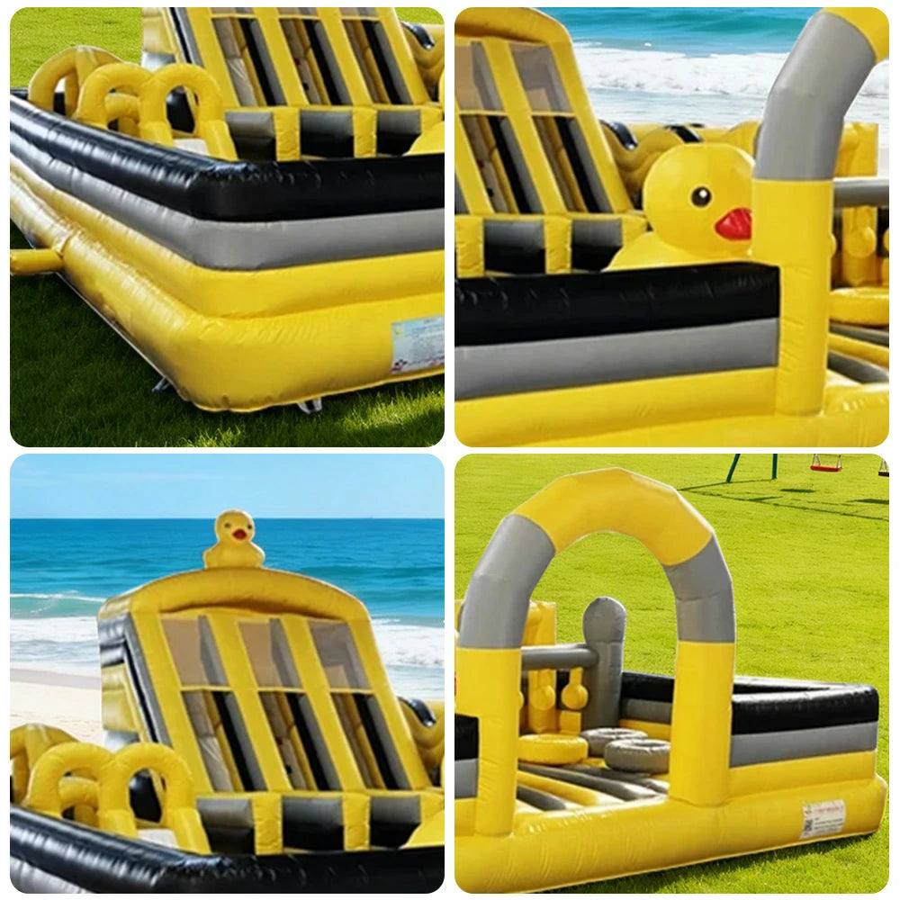 GAMEON Duck Theme Bounce House 8X10m PVC Inflatable Castle for Kids Outdoor Fun Bouncy Playland