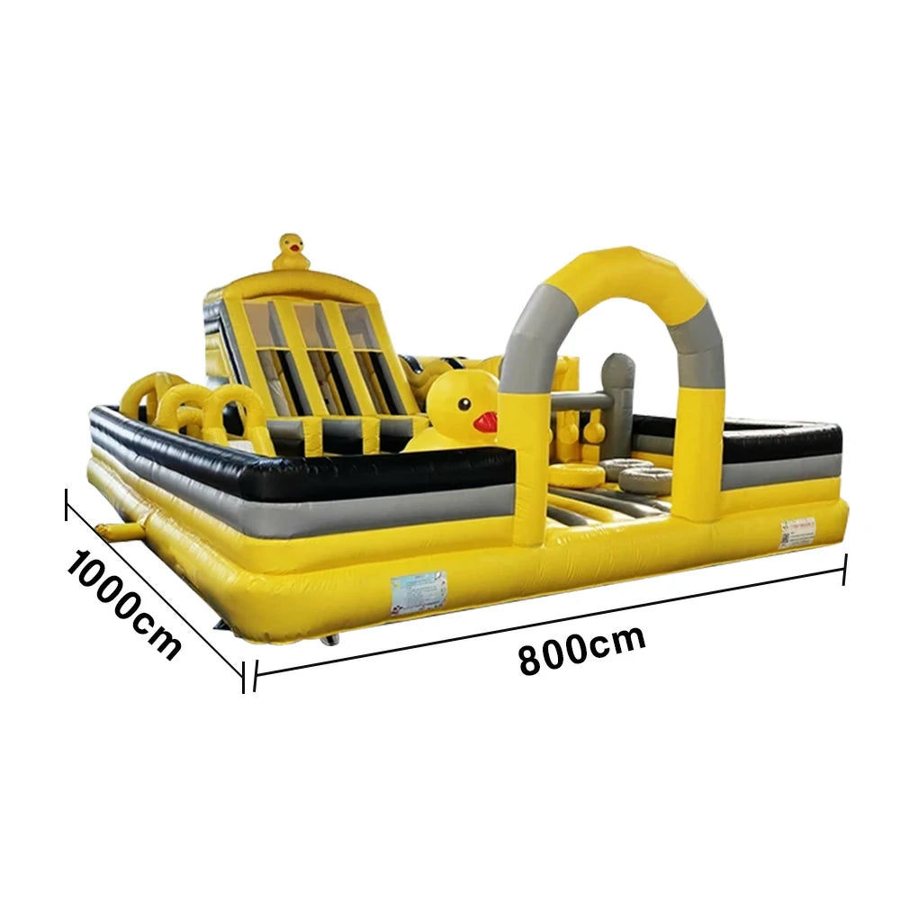 GAMEON Duck Theme Bounce House 8X10m PVC Inflatable Castle for Kids Outdoor Fun Bouncy Playland