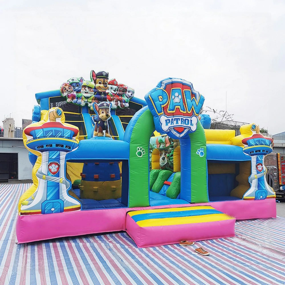 GAMEON Paw Patrol Theme Bounce House 6X10m PVC Inflatable Castle for Kids Outdoor Fun Bouncy Playland