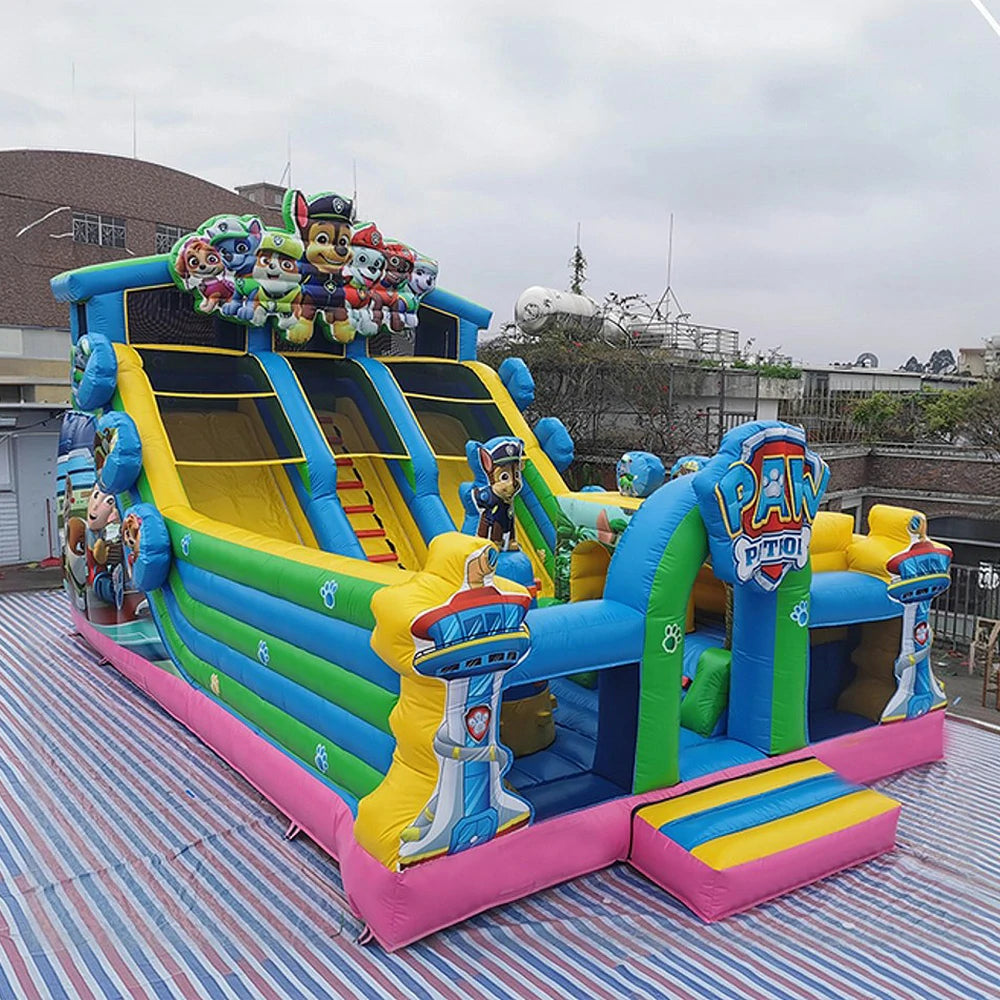 GAMEON Paw Patrol Theme Bounce House 6X10m PVC Inflatable Castle for Kids Outdoor Fun Bouncy Playland