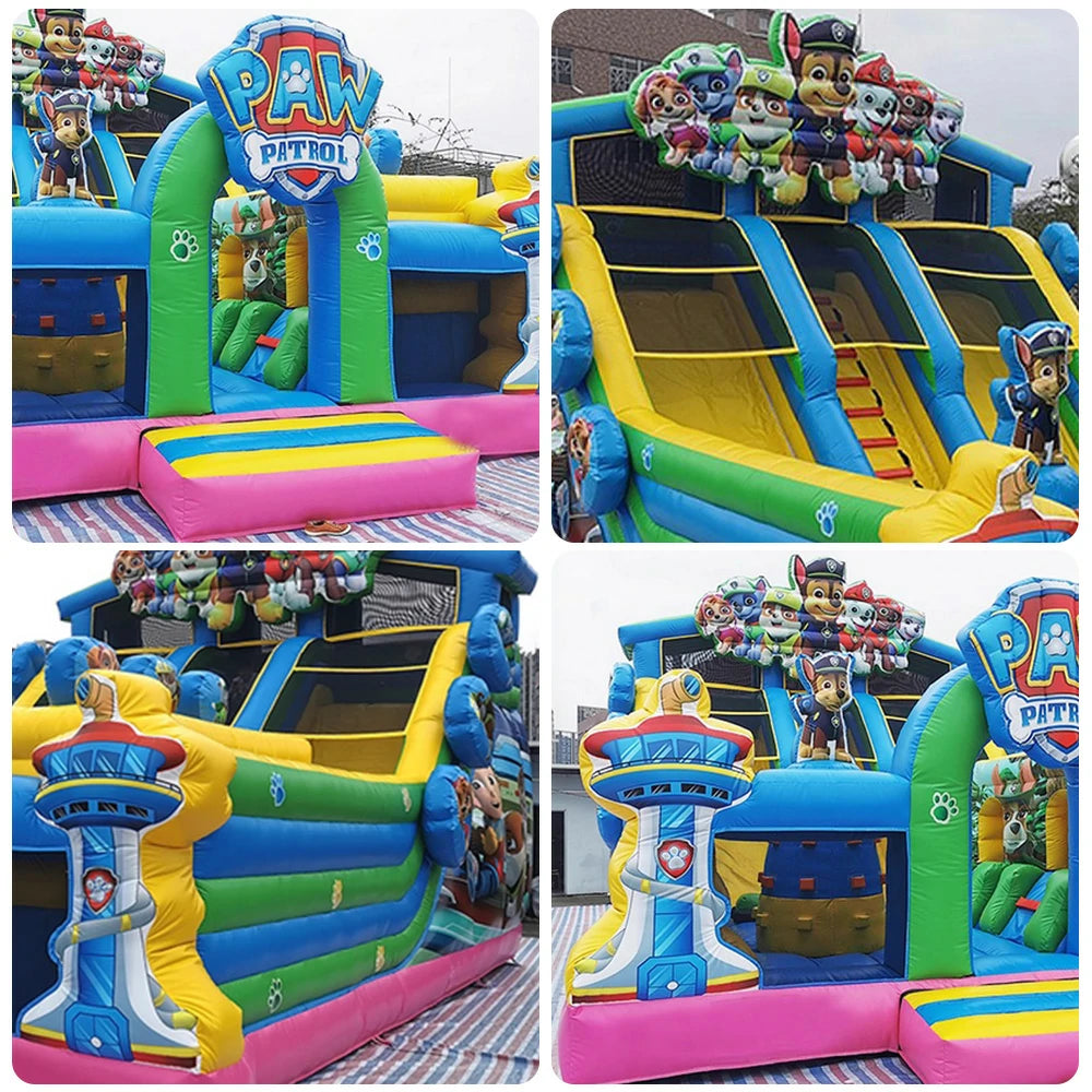 GAMEON Paw Patrol Theme Bounce House 6X10m PVC Inflatable Castle for Kids Outdoor Fun Bouncy Playland