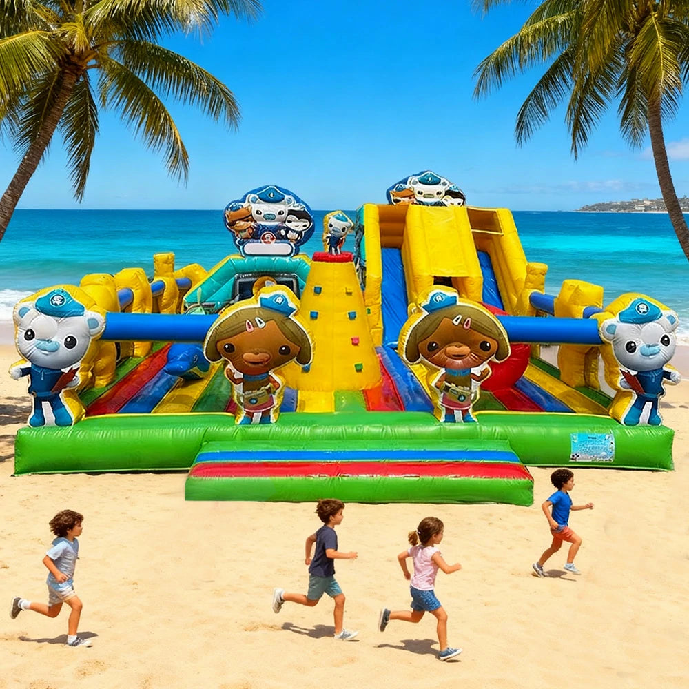 GAMEON Cartoon Theme Bounce House 9X8m PVC Inflatable Castle for Kids Outdoor Fun Bouncy Playland