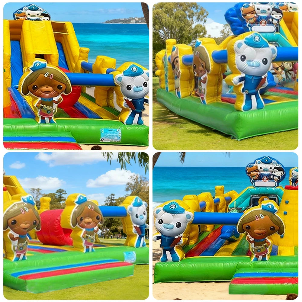 GAMEON Cartoon Theme Bounce House 9X8m PVC Inflatable Castle for Kids Outdoor Fun Bouncy Playland