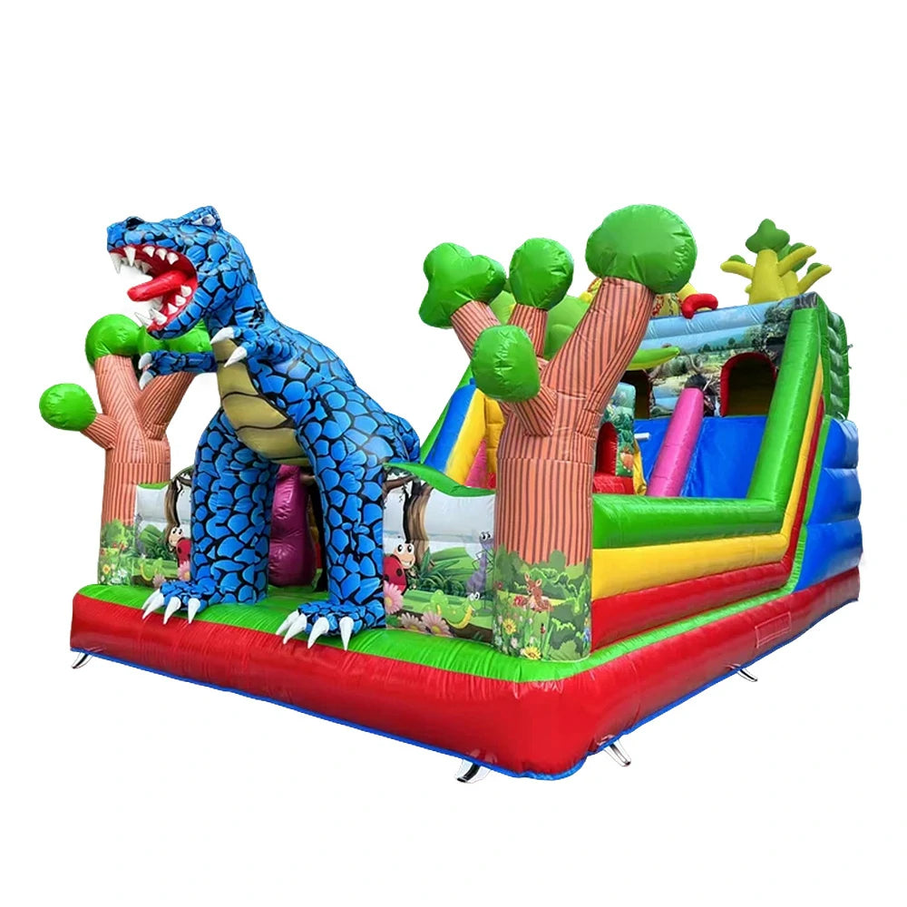 GAMEON Dinosaur Theme Bounce House 6X10m PVC Inflatable Castle for Kids Outdoor Fun Bouncy Playland