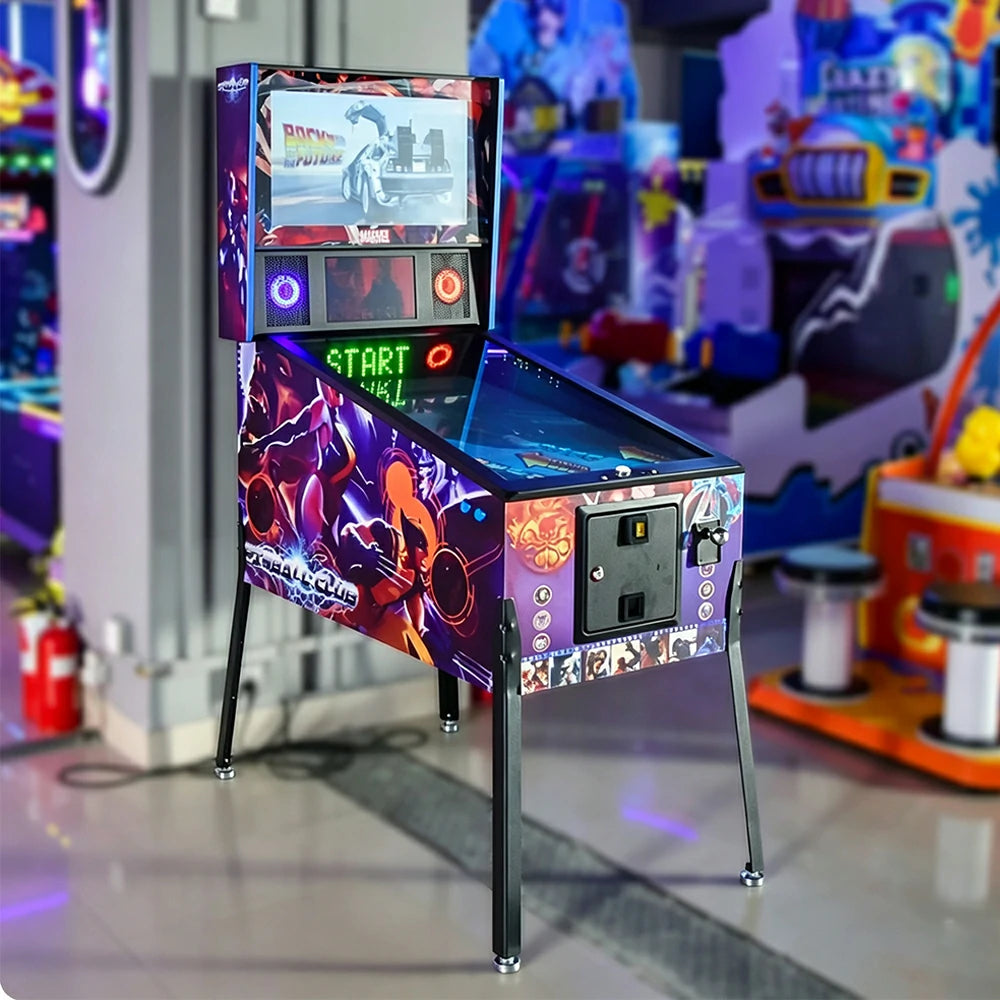 GAMEON Virtual Pinball Machine - FX3 Arcade Game Cabinet with LED Display & Interactive Controls for Home Game Room Entertainment - Multicolour