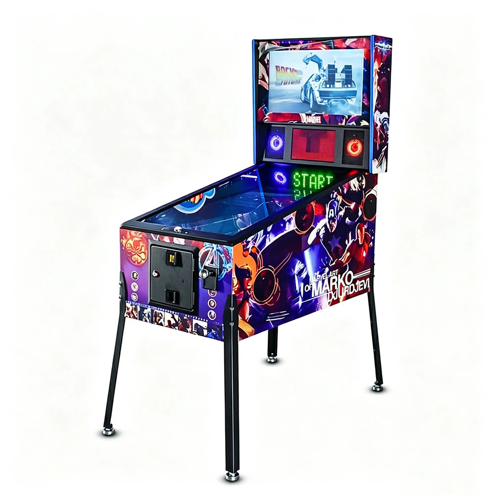 GAMEON Virtual Pinball Machine - FX3 Arcade Game Cabinet with LED Display & Interactive Controls for Home Game Room Entertainment - Multicolour
