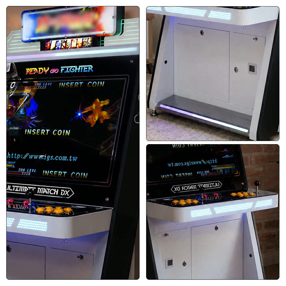 GAMEON Fighting Hero Arcade Machine - Dual Player Fighting Game Cabinet with Joystick Controls, HD Display & Coin Operation for Home and Commercial Entertainment - Black